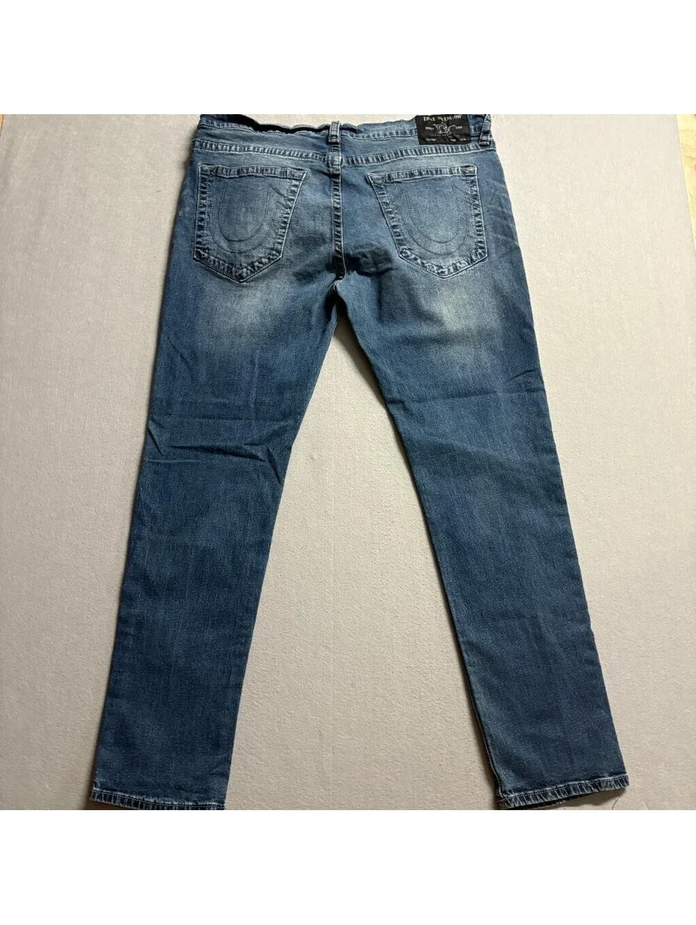 True Religion Rocco Relaxed Skinny Jeans Mens 40 Blue Denim Medium Wash